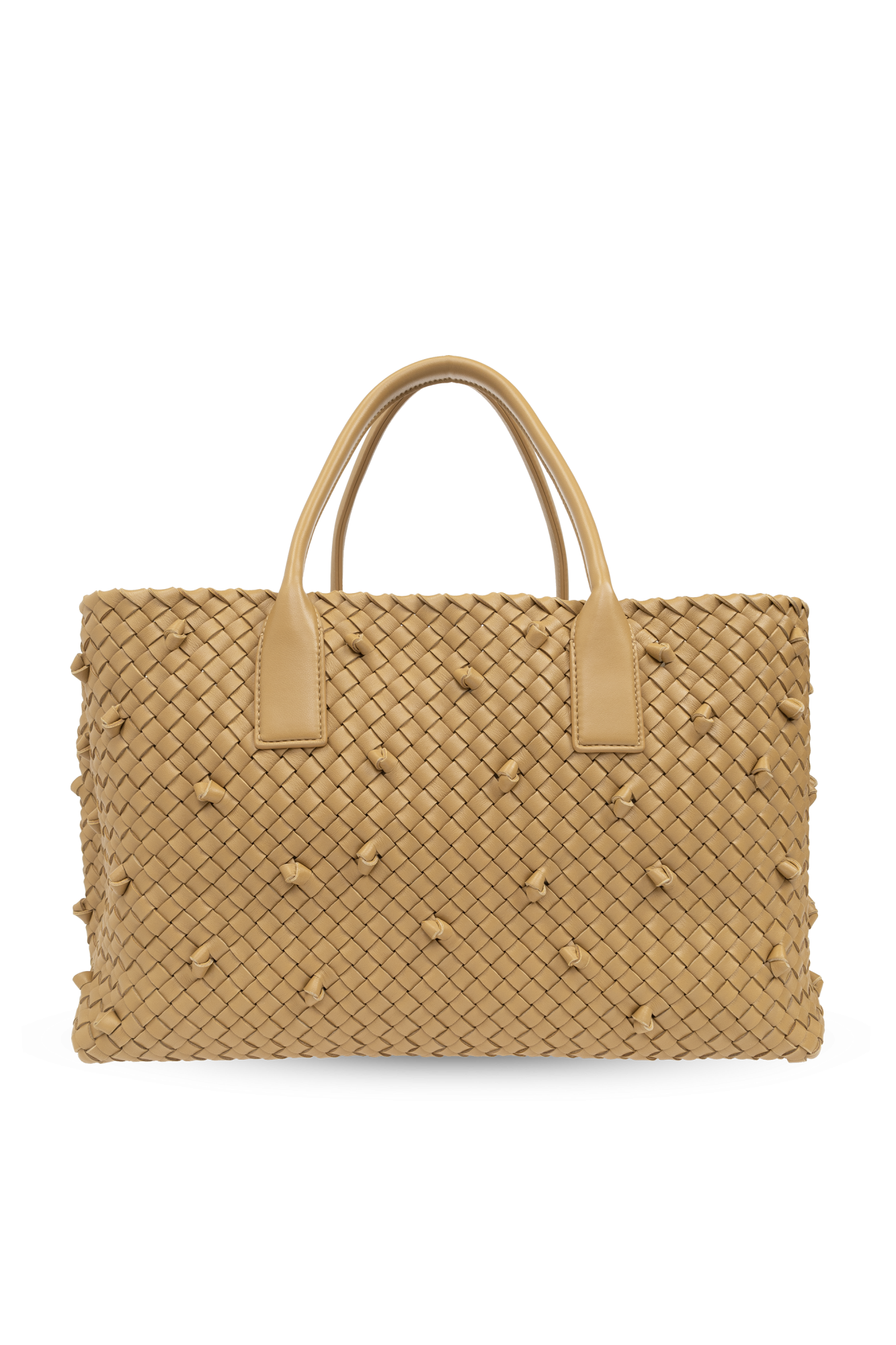 トートバッグ BOTTEGA VENETA BISCUIT SUEDE LARGE CABAT SHOPPING BAG Cabat Large suede tote bag in green - Bottega Veneta | Mytheresa